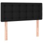 vidaXL Boxspringbett mit Matratze Schwarz 100x200 cm Stoff vidaXL Boxspringbett mit Matratze Schwarz 100x200 cm Stoff
