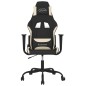 vidaXL Gaming-Stuhl mit Fußstütze Schwarz und Creme Stoff vidaXL Gaming-Stuhl mit Fußstütze Schwarz und Creme Stoff