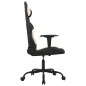 vidaXL Gaming-Stuhl mit Fußstütze Schwarz und Creme Stoff vidaXL Gaming-Stuhl mit Fußstütze Schwarz und Creme Stoff