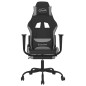 vidaXL Gaming-Stuhl mit Massage & Fußstütze Schwarz und Hellgrau Stoff vidaXL Gaming-Stuhl mit Massage & Fußstütze Schwarz und Hellgrau Stoff
