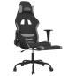 vidaXL Gaming-Stuhl mit Massage & Fußstütze Schwarz und Hellgrau Stoff vidaXL Gaming-Stuhl mit Massage & Fußstütze Schwarz und Hellgrau Stoff