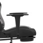 vidaXL Gaming-Stuhl mit Massage & Fußstütze Schwarz und Hellgrau Stoff vidaXL Gaming-Stuhl mit Massage & Fußstütze Schwarz und Hellgrau Stoff