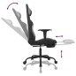vidaXL Gaming-Stuhl mit Massage & Fußstütze Schwarz und Hellgrau Stoff vidaXL Gaming-Stuhl mit Massage & Fußstütze Schwarz und Hellgrau Stoff