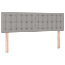 vidaXL Kopfteile 2 Stk. Hellgrau 72x5x78/88 cm Stoff