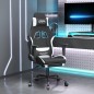 vidaXL Gaming-Stuhl mit Massage & Fußstütze Schwarz und Weiß Stoff vidaXL Gaming-Stuhl mit Massage & Fußstütze Schwarz und Weiß Stoff