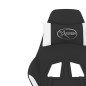 vidaXL Gaming-Stuhl mit Massage & Fußstütze Schwarz und Weiß Stoff vidaXL Gaming-Stuhl mit Massage & Fußstütze Schwarz und Weiß Stoff