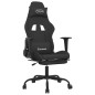 vidaXL Gaming-Stuhl mit Massage & Fußstütze Schwarz Stoff vidaXL Gaming-Stuhl mit Massage & Fußstütze Schwarz Stoff
