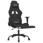 vidaXL Gaming-Stuhl mit Massage & Fußstütze Schwarz Stoff vidaXL Gaming-Stuhl mit Massage & Fußstütze Schwarz Stoff