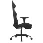 vidaXL Gaming-Stuhl mit Massage & Fußstütze Schwarz Stoff vidaXL Gaming-Stuhl mit Massage & Fußstütze Schwarz Stoff