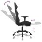 vidaXL Gaming-Stuhl mit Massage & Fußstütze Schwarz Stoff vidaXL Gaming-Stuhl mit Massage & Fußstütze Schwarz Stoff