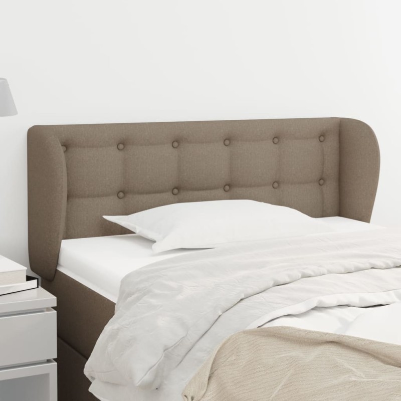 vidaXL Kopfteil mit Ohren Taupe 93x23x78/88 cm Stoff vidaXL Kopfteil mit Ohren Taupe 93x23x78/88 cm Stoff