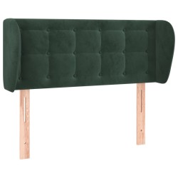 vidaXL Kopfteil mit Ohren Dunkelgrün 93x23x78/88 cm Samt
