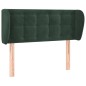 vidaXL Kopfteil mit Ohren Dunkelgrün 93x23x78/88 cm Samt