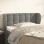 vidaXL Kopfteil mit Ohren Hellgrau 103x23x78/88 cm Samt vidaXL Kopfteil mit Ohren Hellgrau 103x23x78/88 cm Samt