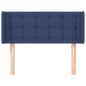 vidaXL Kopfteil mit Ohren Blau 83x16x78/88 cm Stoff