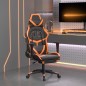 vidaXL Gaming-Stuhl mit Massage & Fußstütze Schwarz Orange Kunstleder vidaXL Gaming-Stuhl mit Massage & Fußstütze Schwarz Orange Kunstleder