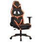 vidaXL Gaming-Stuhl mit Massage & Fußstütze Schwarz Orange Kunstleder vidaXL Gaming-Stuhl mit Massage & Fußstütze Schwarz Orange Kunstleder