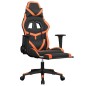 vidaXL Gaming-Stuhl mit Massage & Fußstütze Schwarz Orange Kunstleder vidaXL Gaming-Stuhl mit Massage & Fußstütze Schwarz Orange Kunstleder