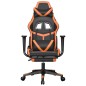 vidaXL Gaming-Stuhl mit Massage & Fußstütze Schwarz Orange Kunstleder vidaXL Gaming-Stuhl mit Massage & Fußstütze Schwarz Orange Kunstleder
