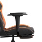 vidaXL Gaming-Stuhl mit Massage & Fußstütze Schwarz Orange Kunstleder vidaXL Gaming-Stuhl mit Massage & Fußstütze Schwarz Orange Kunstleder