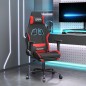 vidaXL Gaming-Stuhl mit Massage & Fußstütze Schwarz und Rot Stoff vidaXL Gaming-Stuhl mit Massage & Fußstütze Schwarz und Rot Stoff
