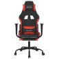 vidaXL Gaming-Stuhl mit Massage & Fußstütze Schwarz und Rot Stoff vidaXL Gaming-Stuhl mit Massage & Fußstütze Schwarz und Rot Stoff