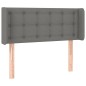 vidaXL LED Kopfteil Dunkelgrau 83x16x78/88 cm Stoff