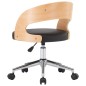 Drehbare Esszimmerstühle 6 Stk. Schwarz Bugholz und Kunstleder Drehbare Esszimmerstühle 6 Stk. Schwarz Bugholz und Kunstleder