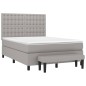 vidaXL Boxspringbett mit Matratze Hellgrau 140x190 cm Stoff vidaXL Boxspringbett mit Matratze Hellgrau 140x190 cm Stoff