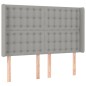 vidaXL Boxspringbett mit Matratze & LED Hellgrau 140x190 cm Stoff vidaXL Boxspringbett mit Matratze & LED Hellgrau 140x190 cm Stoff