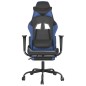 vidaXL Gaming-Stuhl mit Fußstütze Schwarz und Blau Kunstleder vidaXL Gaming-Stuhl mit Fußstütze Schwarz und Blau Kunstleder