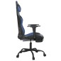 vidaXL Gaming-Stuhl mit Fußstütze Schwarz und Blau Kunstleder vidaXL Gaming-Stuhl mit Fußstütze Schwarz und Blau Kunstleder