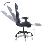 vidaXL Gaming-Stuhl mit Fußstütze Schwarz und Blau Kunstleder vidaXL Gaming-Stuhl mit Fußstütze Schwarz und Blau Kunstleder
