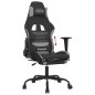 vidaXL Gaming-Stuhl mit Fußstütze Schwarz und Hellgrau Stoff vidaXL Gaming-Stuhl mit Fußstütze Schwarz und Hellgrau Stoff