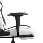 vidaXL Gaming-Stuhl mit Fußstütze Weiß und Schwarz Kunstleder vidaXL Gaming-Stuhl mit Fußstütze Weiß und Schwarz Kunstleder