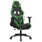 vidaXL Gaming-Stuhl mit Fußstütze Schwarz und Grün Kunstleder vidaXL Gaming-Stuhl mit Fußstütze Schwarz und Grün Kunstleder
