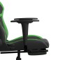 vidaXL Gaming-Stuhl mit Fußstütze Schwarz und Grün Kunstleder vidaXL Gaming-Stuhl mit Fußstütze Schwarz und Grün Kunstleder