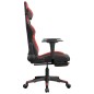 vidaXL Gaming-Stuhl mit Massage & Fußstütze Schwarz & Rot Kunstleder vidaXL Gaming-Stuhl mit Massage & Fußstütze Schwarz & Rot Kunstleder
