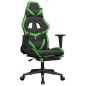 vidaXL Gaming-Stuhl mit Massage & Fußstütze Schwarz & Grün Kunstleder vidaXL Gaming-Stuhl mit Massage & Fußstütze Schwarz & Grün Kunstleder