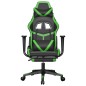 vidaXL Gaming-Stuhl mit Massage & Fußstütze Schwarz & Grün Kunstleder vidaXL Gaming-Stuhl mit Massage & Fußstütze Schwarz & Grün Kunstleder