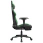 vidaXL Gaming-Stuhl mit Massage & Fußstütze Schwarz & Grün Kunstleder vidaXL Gaming-Stuhl mit Massage & Fußstütze Schwarz & Grün Kunstleder