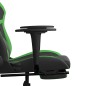 vidaXL Gaming-Stuhl mit Massage & Fußstütze Schwarz & Grün Kunstleder vidaXL Gaming-Stuhl mit Massage & Fußstütze Schwarz & Grün Kunstleder