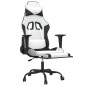 vidaXL Gaming-Stuhl mit Massage & Fußstütze Weiß & Schwarz Kunstleder vidaXL Gaming-Stuhl mit Massage & Fußstütze Weiß & Schwarz Kunstleder