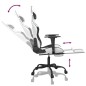 vidaXL Gaming-Stuhl mit Massage & Fußstütze Weiß & Schwarz Kunstleder vidaXL Gaming-Stuhl mit Massage & Fußstütze Weiß & Schwarz Kunstleder
