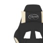 vidaXL Gaming-Stuhl mit Massage & Fußstütze Schwarz und Creme Stoff vidaXL Gaming-Stuhl mit Massage & Fußstütze Schwarz und Creme Stoff