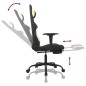 vidaXL Gaming-Stuhl mit Massage & Fußstütze Schwarz und Creme Stoff vidaXL Gaming-Stuhl mit Massage & Fußstütze Schwarz und Creme Stoff