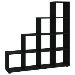 vidaXL Treppenregal Schwarz 142 cm Holzwerkstoff