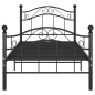 vidaXL Bett Schwarz Metall 90x200 cm vidaXL Bett Schwarz Metall 90x200 cm