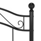 vidaXL Bett Schwarz Metall 90x200 cm vidaXL Bett Schwarz Metall 90x200 cm