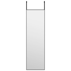 vidaXL Türspiegel Schwarz 30x100 cm Glas und Aluminium